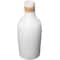 20" White Ceramic Vase with Wrapped Rattan Detailing